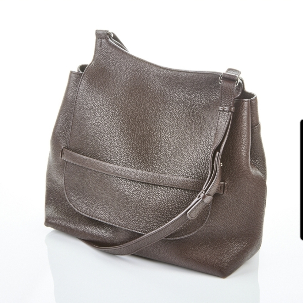 EUC. The Row Sideby Equestrian Messenger Bag In Pebbled Espresso